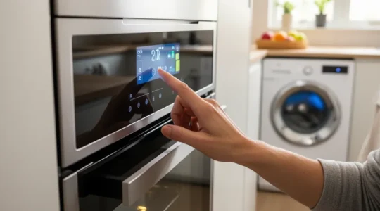 Smart kitchen with connected appliances simplifying household routines